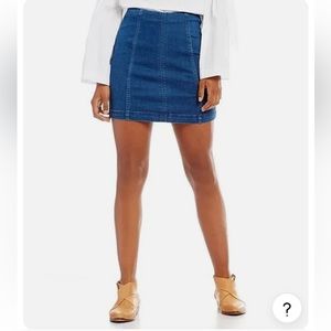 Free People Denim Mini Blue Jean Skirt‎